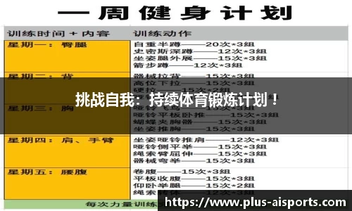 挑战自我：持续体育锻炼计划 !